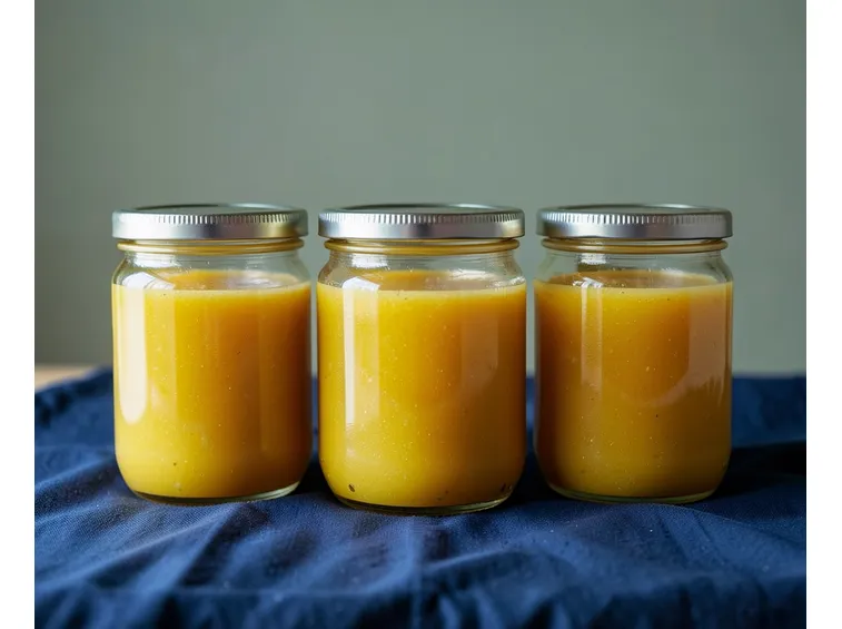 Bottiglie di succo di pera