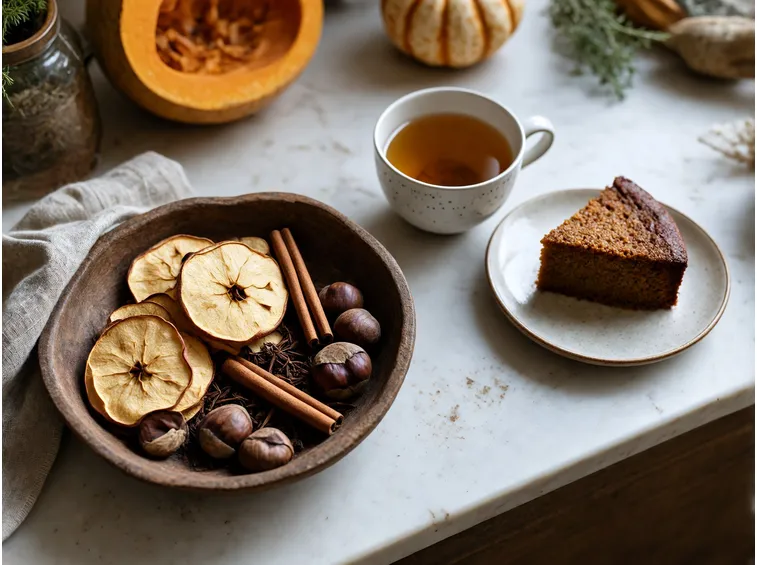 Mela, cannella e castagne: le tisane per i dolci di frutta e farine di stagione