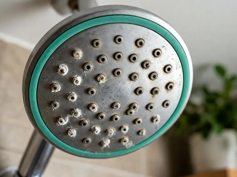 Soffione doccia con calcare