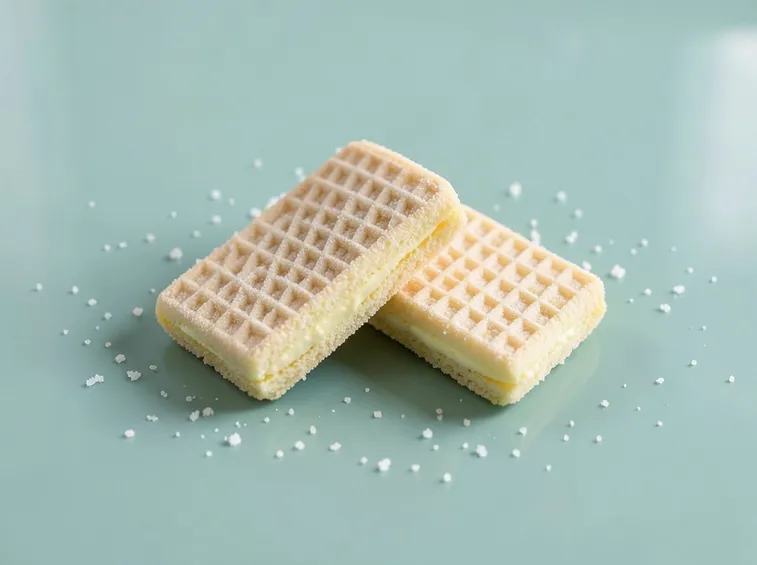 I tradizionali wafer al limone e vaniglia