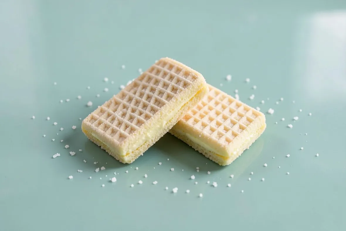 I tradizionali wafer al limone e vaniglia