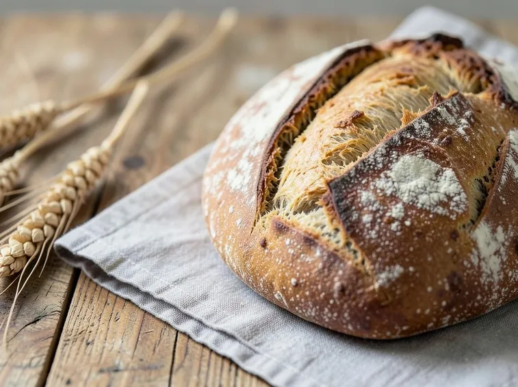 Pane con farina biologica macinata a pietra