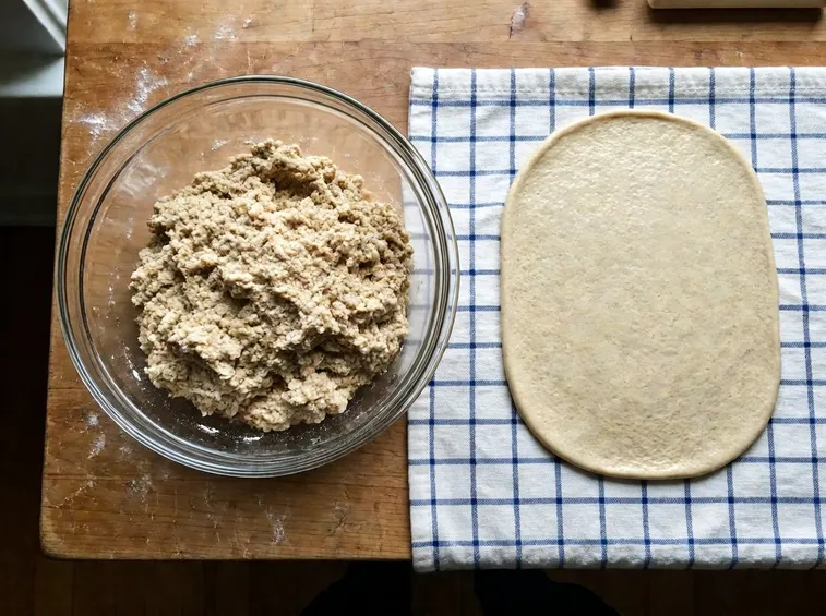 Impasto con farina di farro decorticato bio