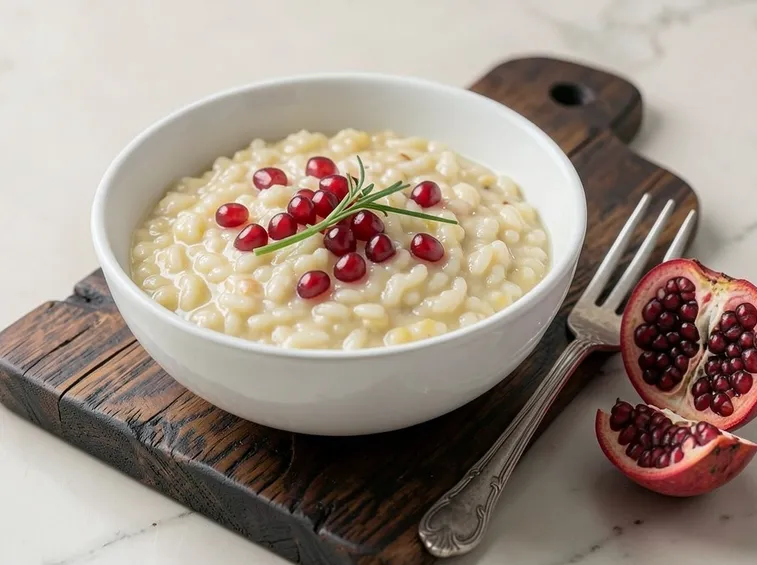 Risotto con melograno