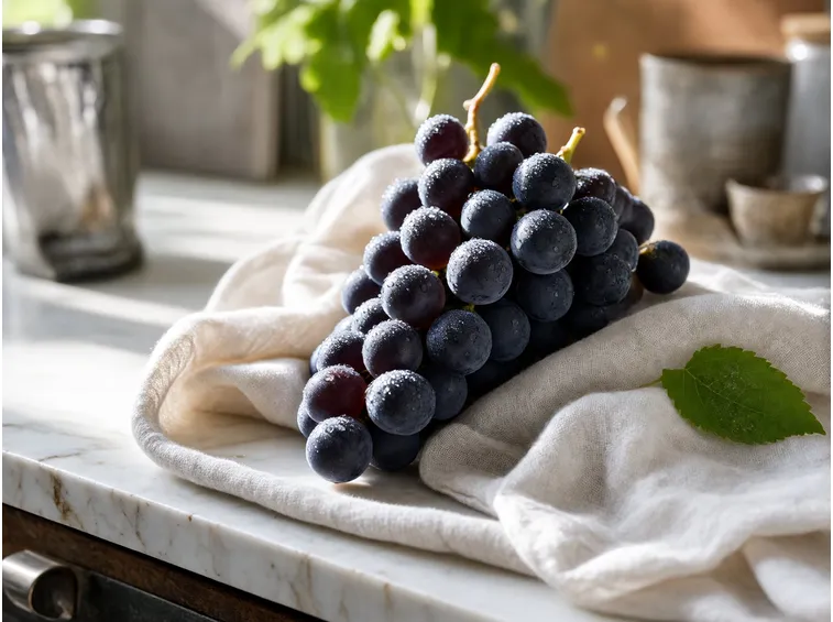 L'uva fresca di vendemmia e il pane dolce di fine estate
