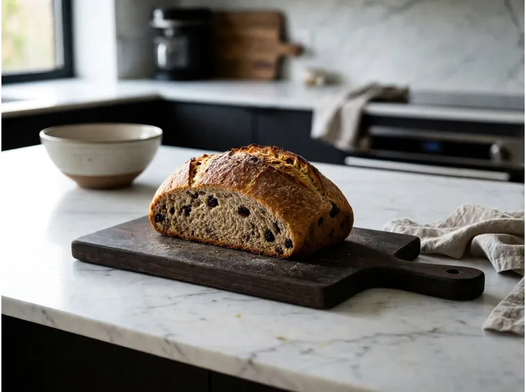 Lievitazione finale, cottura e conservazione del pane all'uva