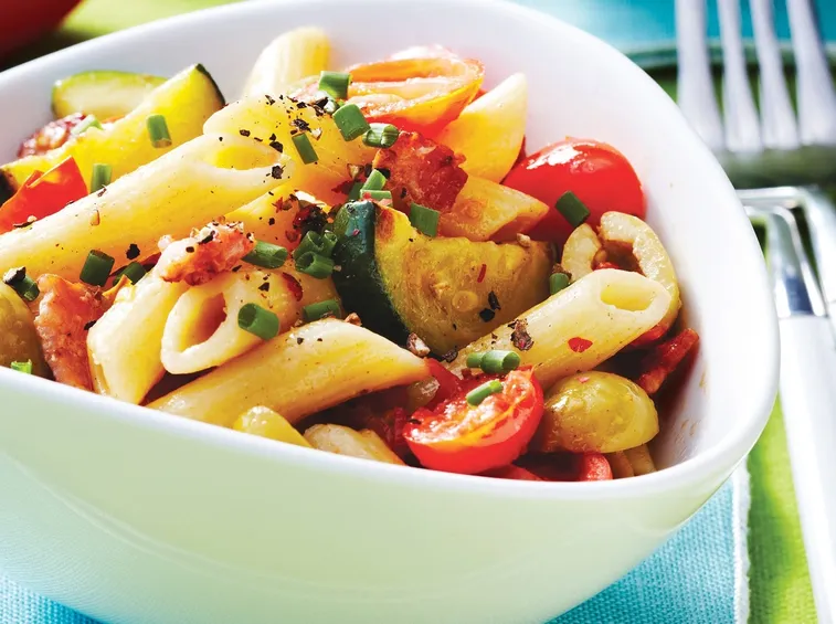 Penne biologiche con le zucchine