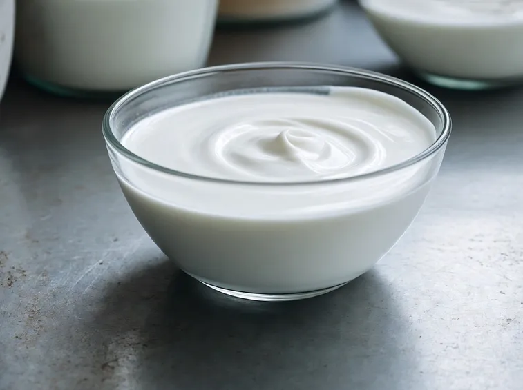 Ciotola di yogurt magro biologico