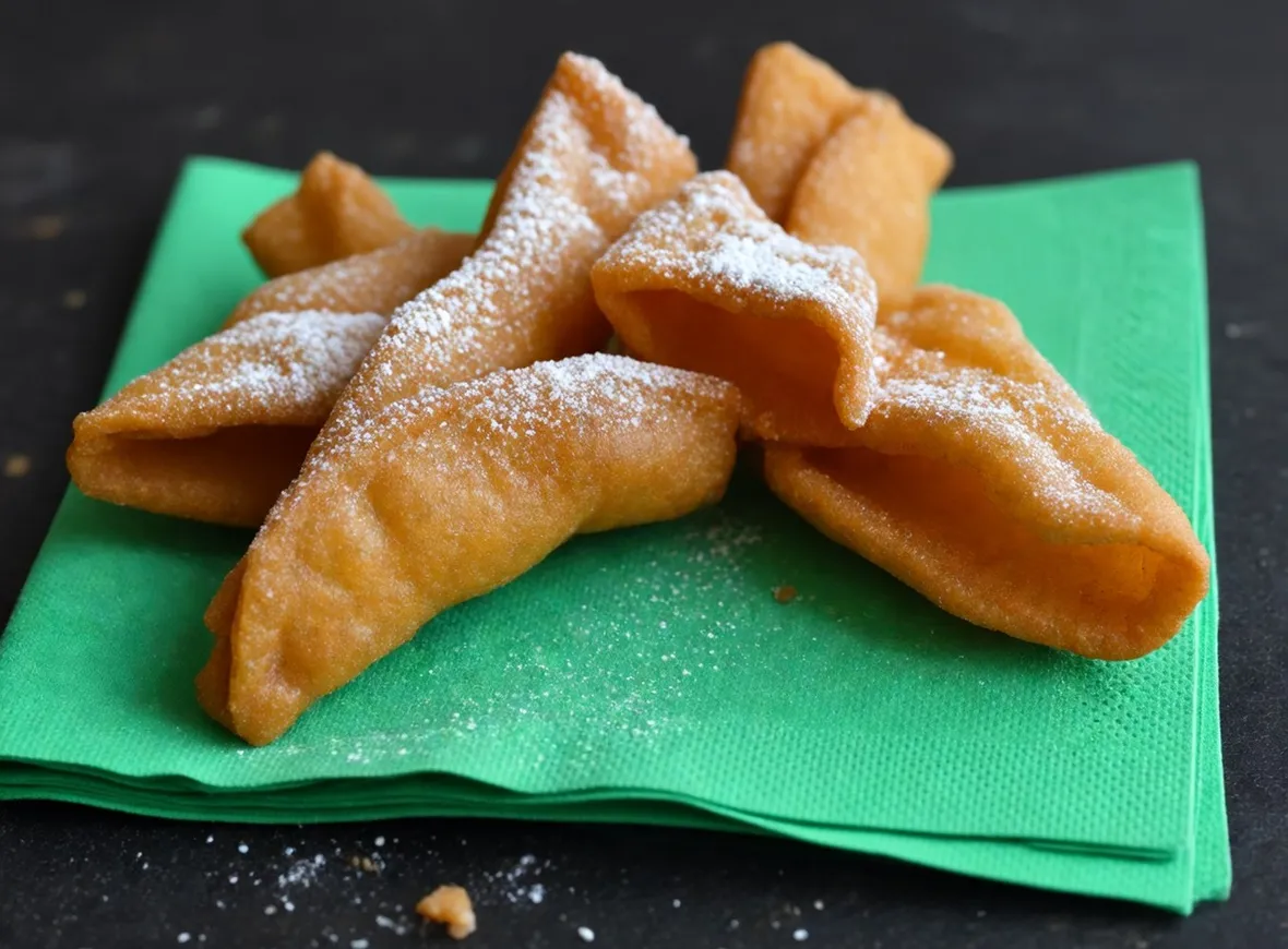 Chiacchiere senza glutine a forma di fiocchi