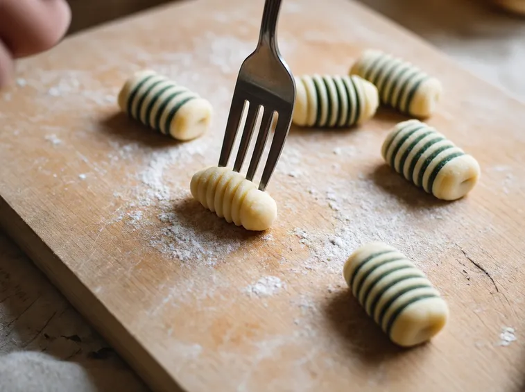 Gnocchi striati con i rebbi della forchetta