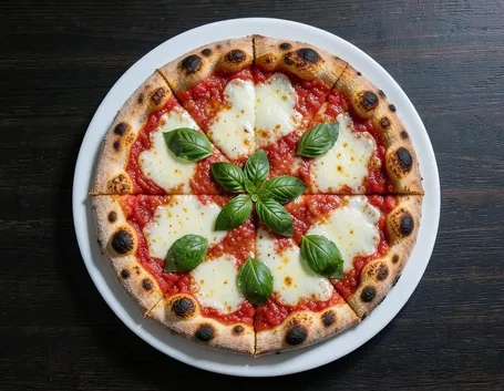 Un esempio di pizza margherita