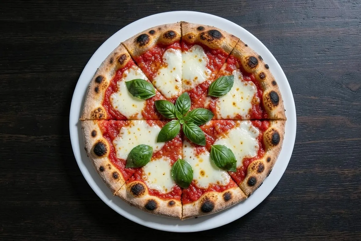 Un esempio di pizza margherita
