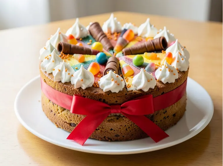 Torta con varie decorazioni