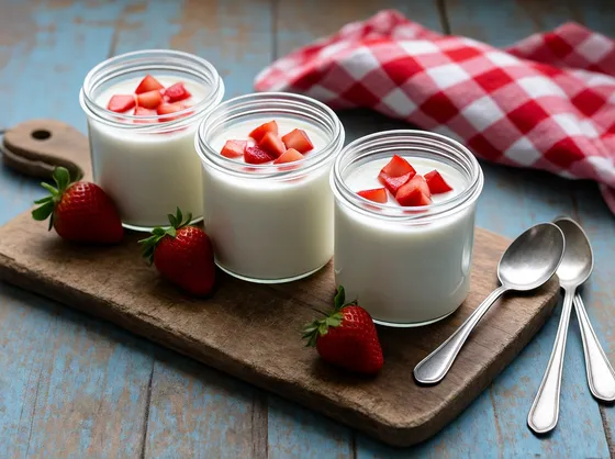 Barattoli contenenti yogurt