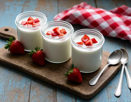 Barattoli contenenti yogurt