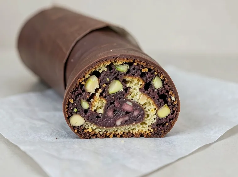 Fetta di salame di cioccolato