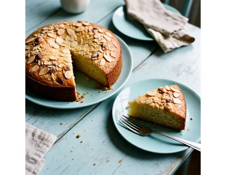 Torta con mandorle e uvetta