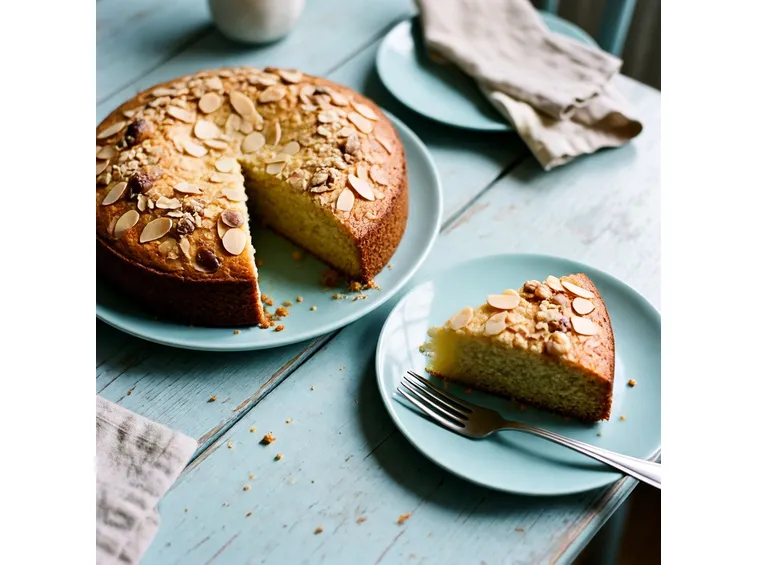 Torta con mandorle e uvetta