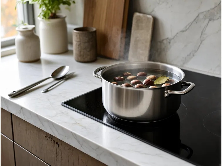 Lessare le castagne e ottenere una purea asciutta