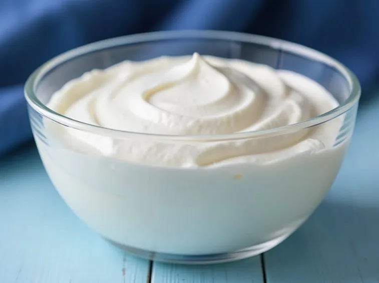 Una coppa di crema al mascarpone