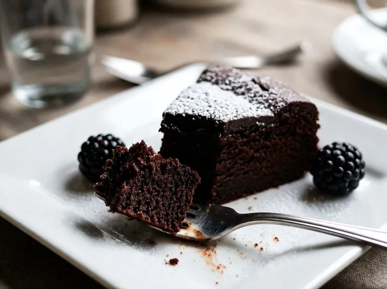Fetta di torta al cioccolato