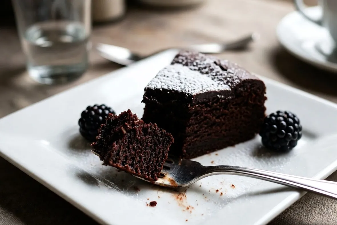 Fetta di torta al cioccolato