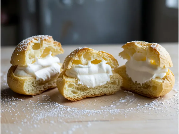 Bignè senza glutine con panna
