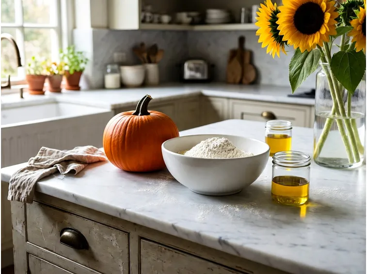 Zucca di stagione e ingredienti senza lattosio da scegliere