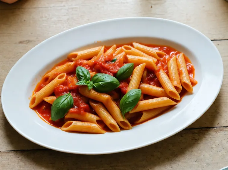 Pasta con pomosoro fresco e basilico