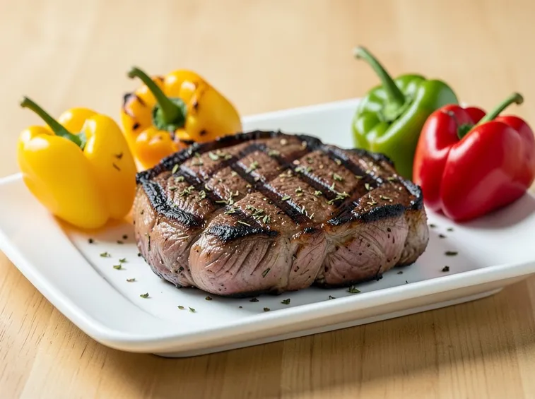 Bistecca ai ferri con insalata