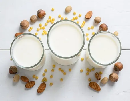 Bicchieri di latte con lattosio