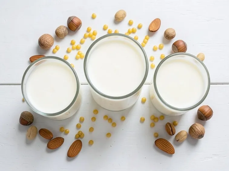 Bicchieri di latte con lattosio