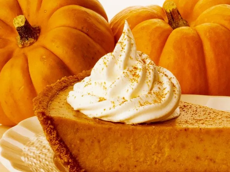 Fetta di torta alla zucca
