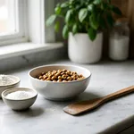 Ingredienti per biscotti vegani alla farina di castagne