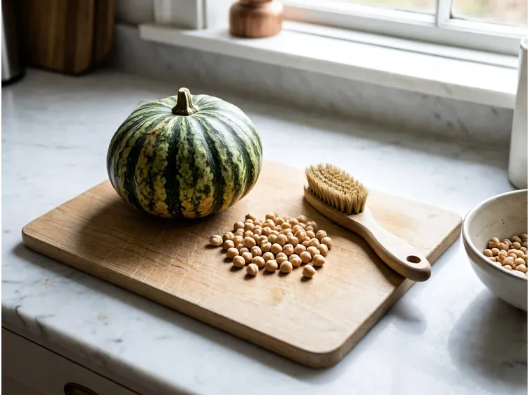 Gli ingredienti: quale zucca scegliere e ceci secchi o in barattolo