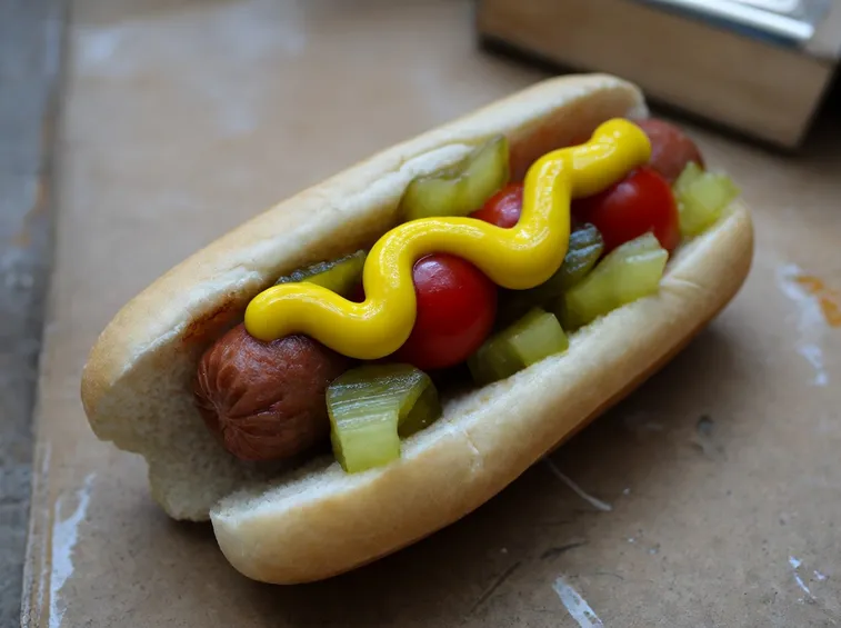 Hot dog con salsiccia di seitan