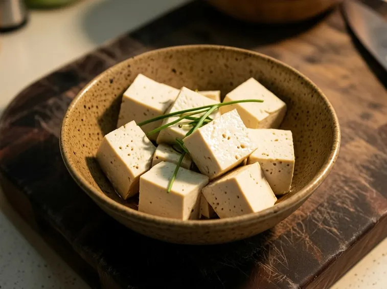 Tofu in pezzi