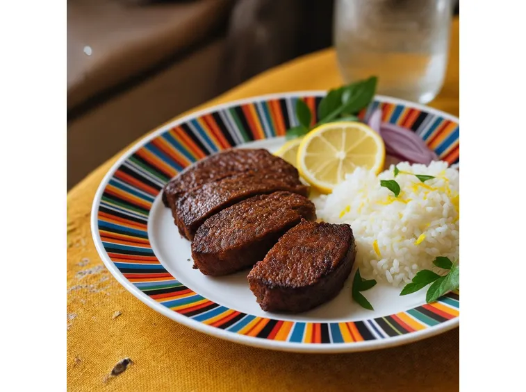 Filetto vegan accompagnato da riso