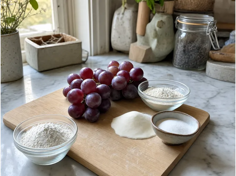 Scegliere l'uva fragola e gli ingredienti giusti