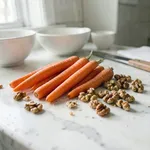 Carote di stagione e noci fresche: la scelta degli ingredienti