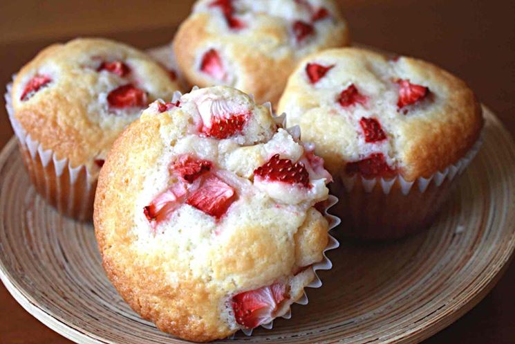 Muffin biologici alle fragole