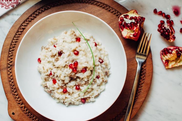 Risotto con melograno