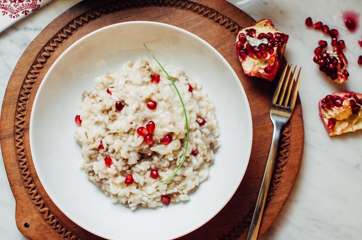 Risotto con melograno