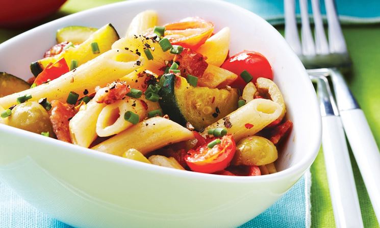 Penne biologiche con le zucchine