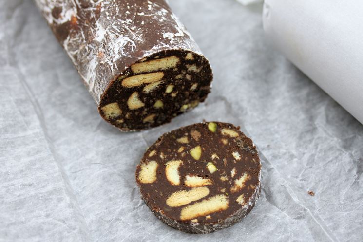 Fetta di salame di cioccolato