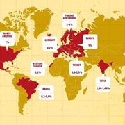 L'incidenza della celiachia  maggiore nei paesi industrializzati