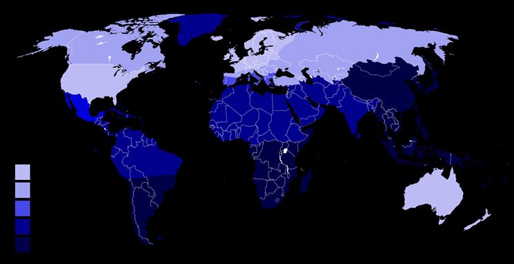 Intolleranza al lattosio nel mondo