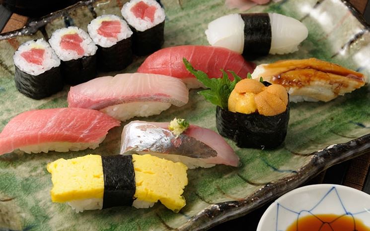 Alcuni piatti tipici del sushi