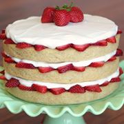 Torta di fragole vegana