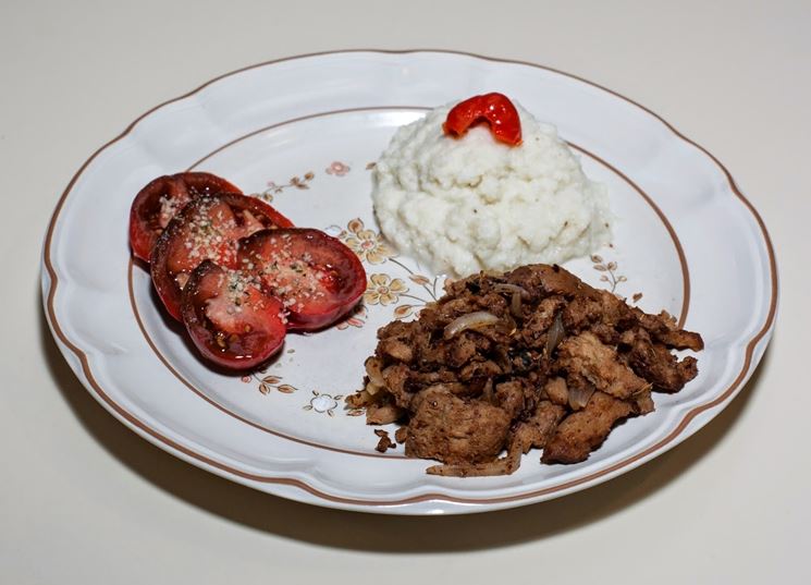 Pomodori e seitan grigliati